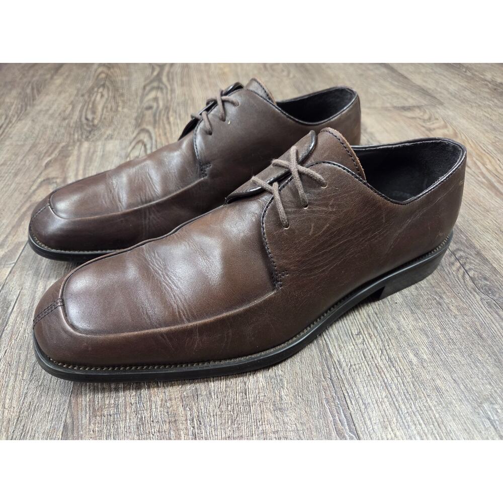 WILKE RODRIGUEZ Men's Derbys 9.5 Split-Apron Toe Brown Leather Dress Shoes